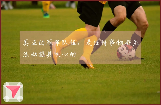 真正的冠军队伍，是任何事物都无法动摇其决心的